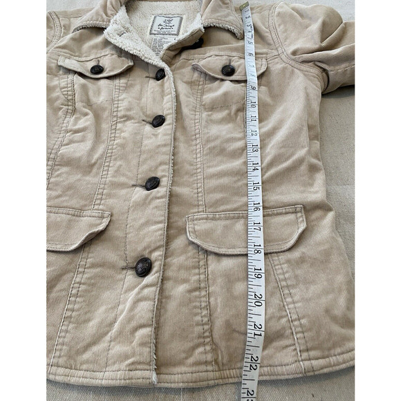 For Joseph Fortune Jacket Womens Medium Beige Corduroy Sherpa Lined Y2K Coat - Picture 15 of 16
